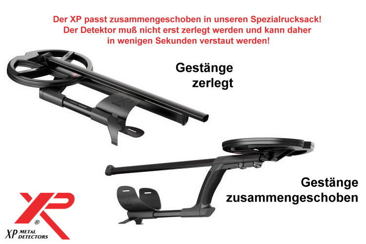 Metalldetektor XP DEUS X35 mit Display und 22.5cm Spule 